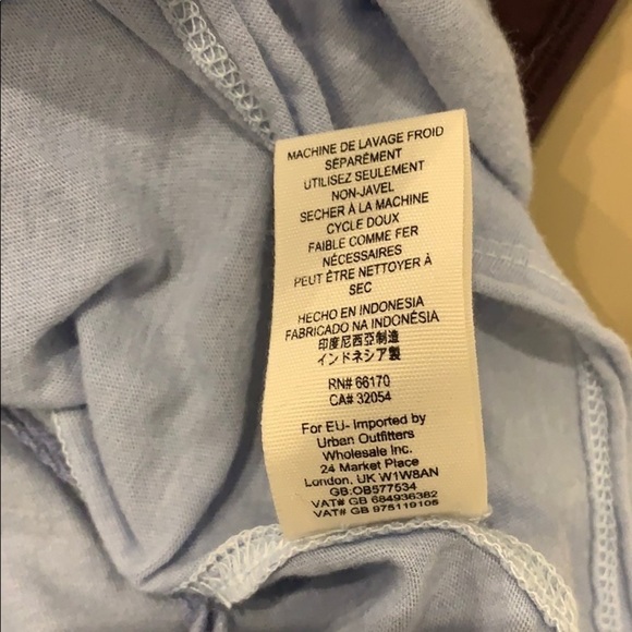 Free People Darling Off-the-Shoulder Blue Top XS - Picture 6 of 7